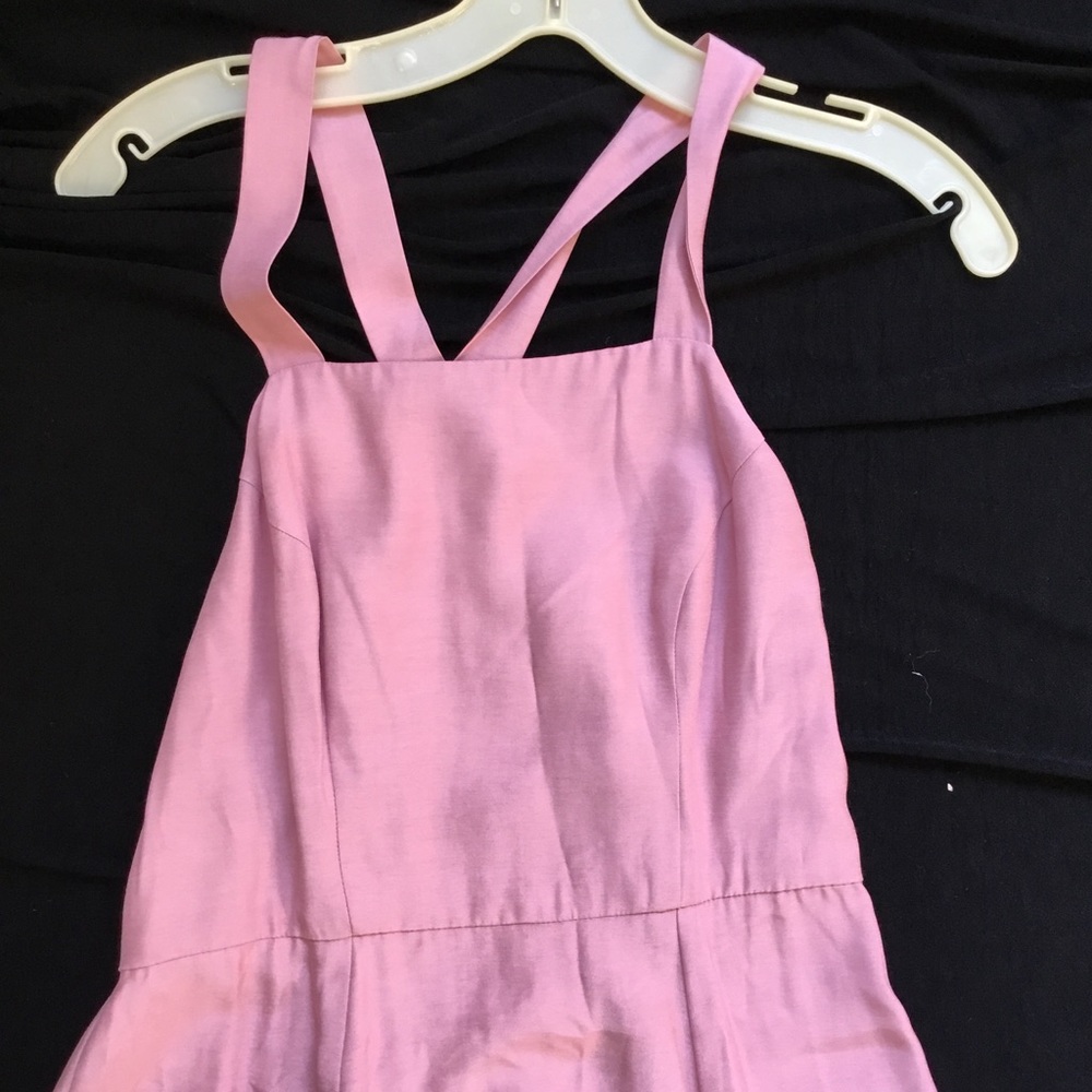 Christy Dawn pink satin dress.